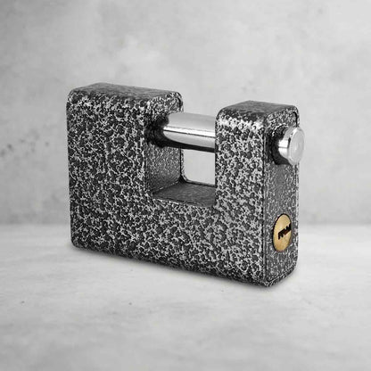 Candado De Hierro Antipalanca 80mm Para Cortina Seguridad