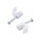 Grapa Para Cable Redondo 16mm Color Blanco 100 Pzs