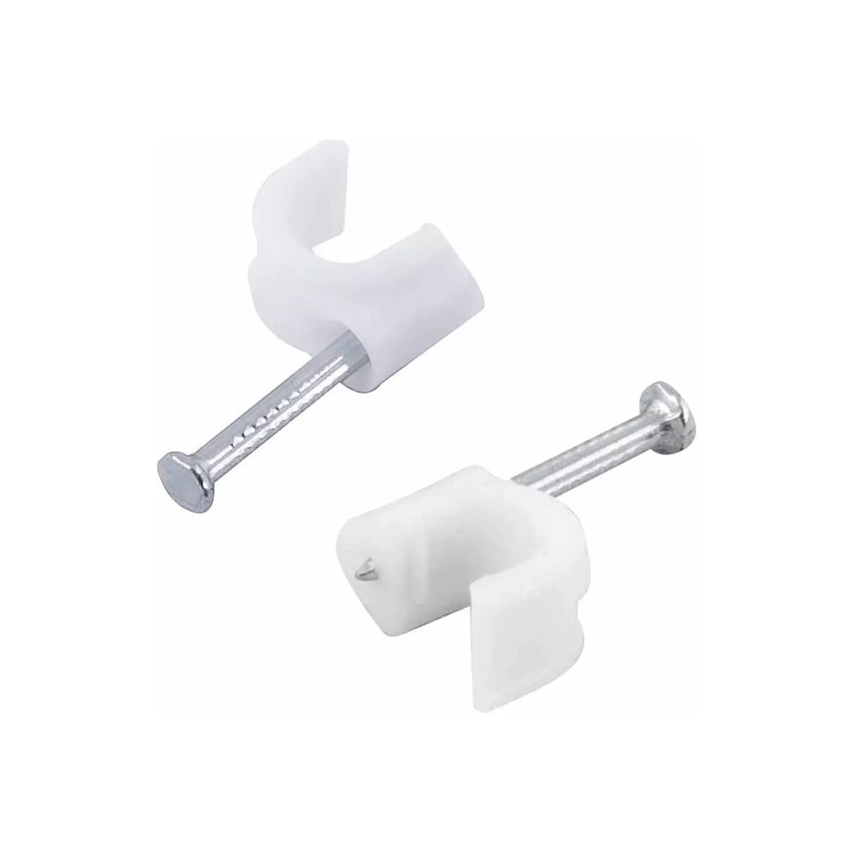 Grapa Para Cable Redondo 16mm Color Blanco 100 Pzs