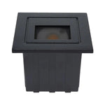 Luminario Led Empotrable Negro Exterior 3W 3000K Luz Calida