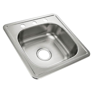 Tarja Sencilla Para Empotrar Calibre 24 48X48CM Acero Inoxidable Roalflux