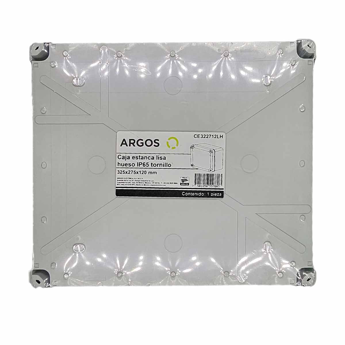 Caja estanca lisa tornillos 32.5x27.5x12cm IP55 Argos