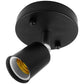 Socket Metalico Dirigible Entrada E27 Negro Vintage Retro