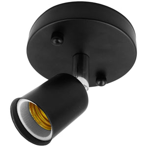 Socket Metalico Dirigible Entrada E27 Negro Vintage Retro