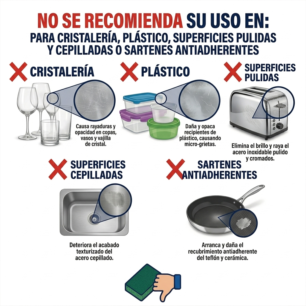 Caja De 12 PZS De Fibra Verde Multiusos Lavatrastes Fregon SOMAKI DE MEXICO SA DE CV Ferreabasto