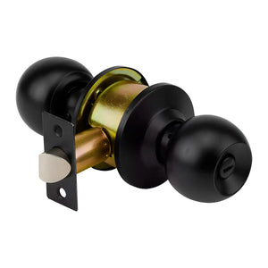 Cerradura Cilíndrica Chapa Baño Perilla Ranura Botón Negro Kovac