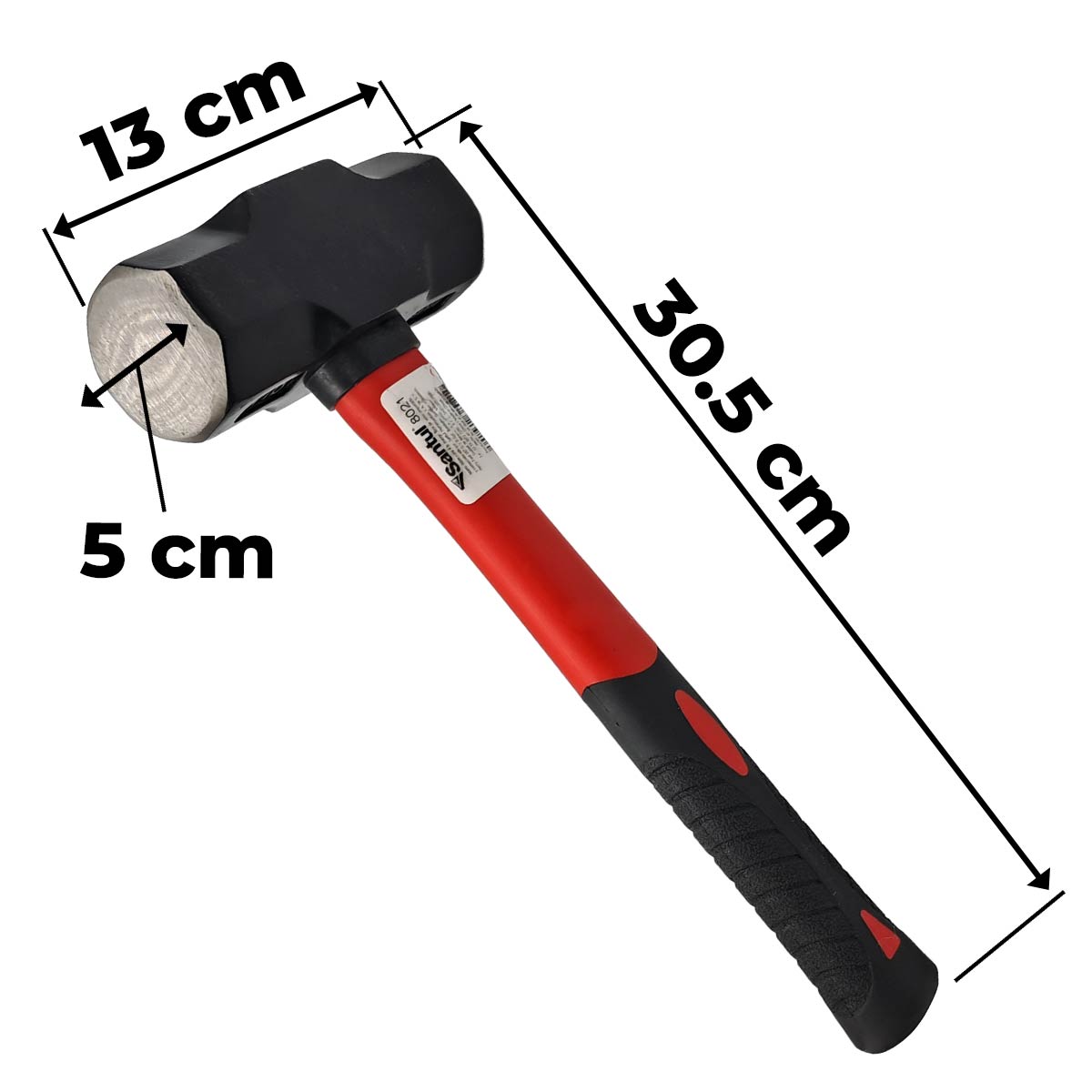 Marro Doble Cara 4 Lbs Con Mango De Fibra De Vidrio