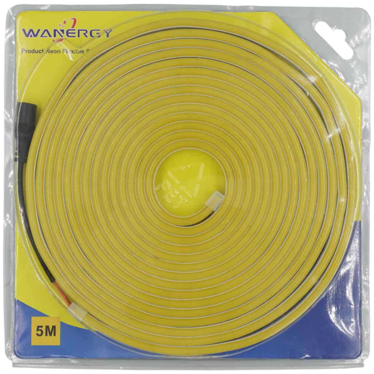 Tira Led Neon Flexible 5M Sumergible Sin Fuente Amarillo