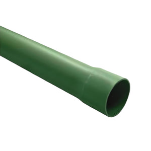 Tubo De Pvc Ligero 1 1/2 Pulgadas Verde Con Cople 3 Metros