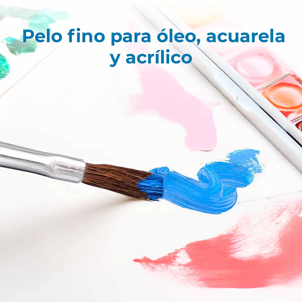 12 Pzs Pincel Camelus Plano #4 Para Pintura Acrilica Acuarela Oleo BYP
