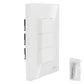 Placa Armada Cristal Con 3 Apagadores Sencillos de 1 Modulo Blanco Igoto IGOTO Ferreabasto