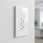 Placa Armada Con 1 Apagador Sencillo y 2 Contactos De 1 Modulo WANERGY Ferreabasto