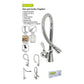 Llave Para Lavabo Fregadero Cuello Flexible Acabado Cromado