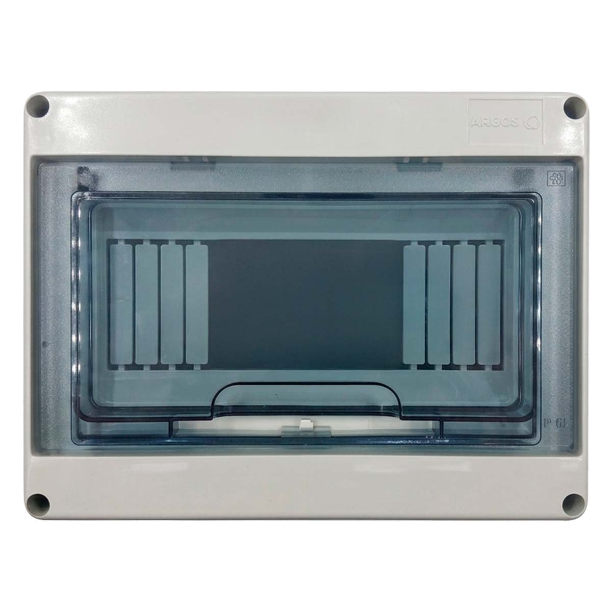 Caja Sobreponer Riel Policarbonato 6-8 Ventanas 240V 100A 60Hz