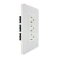 Placa Armada Cristal Con 3 Contactos Sencillos de 1 Modulo Blanco Igoto