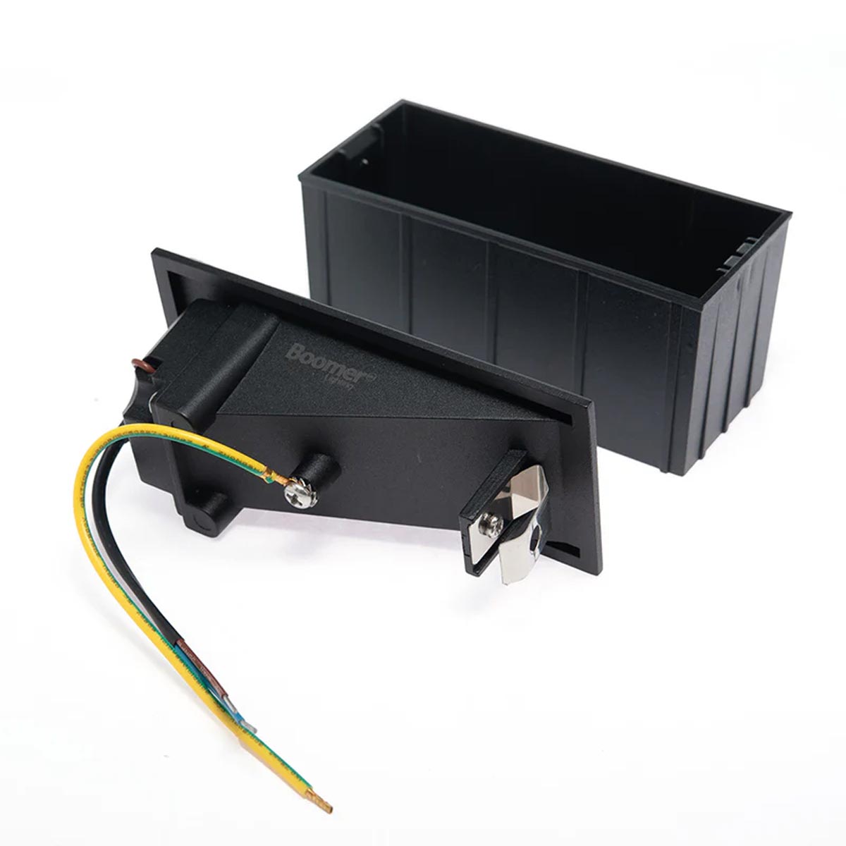 Luminario Led Empotrable Negro Alba RV Exterior 3W Luz Calida