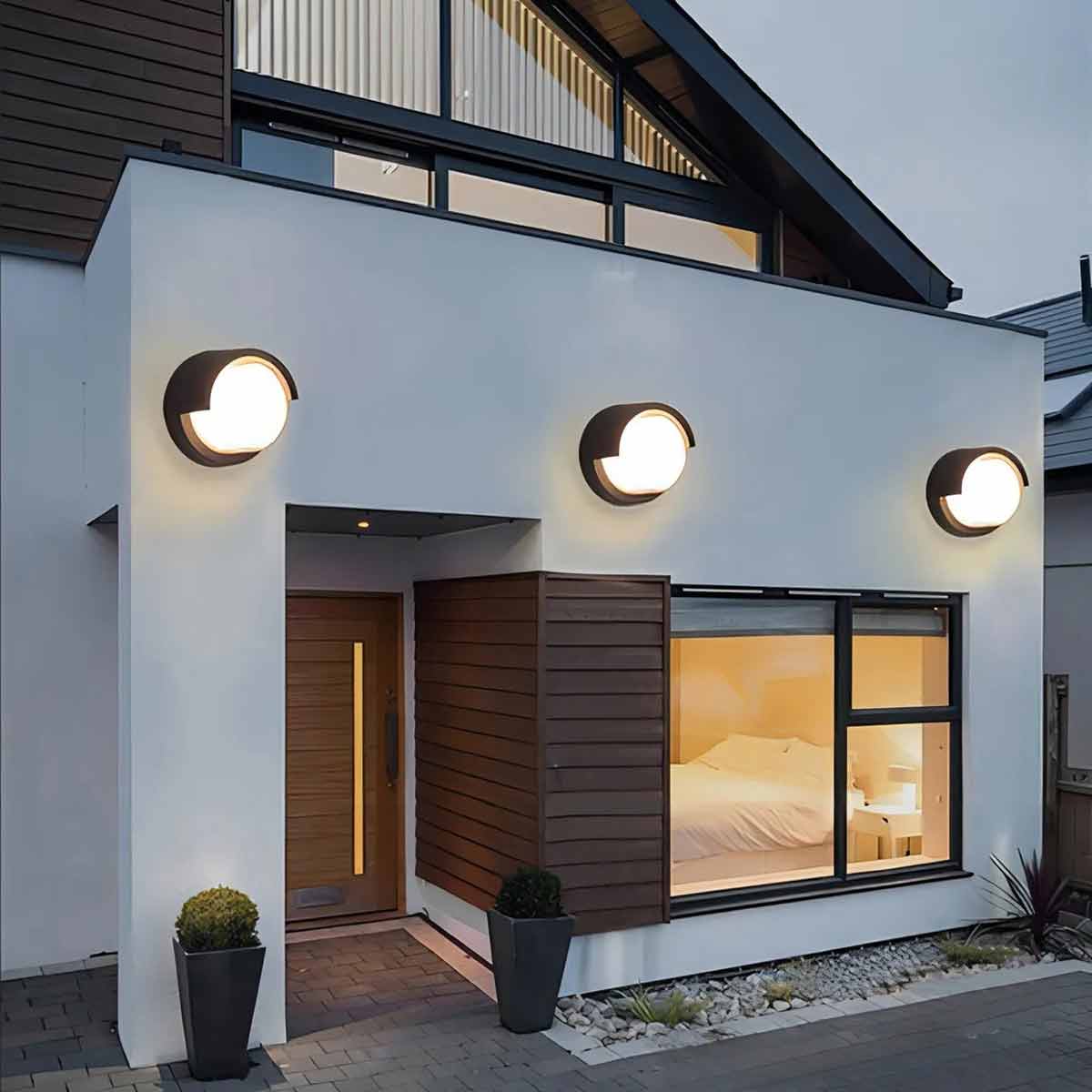 Lampara Luminario Led Exterior Arbotante 12W 3000K Luz Calida