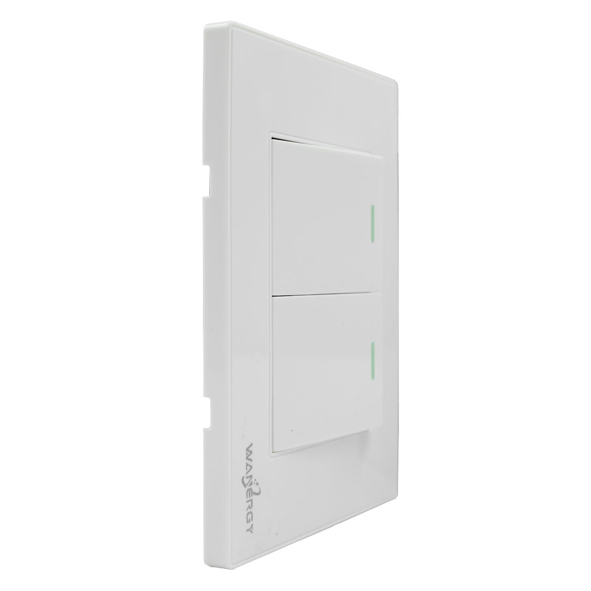 Placa Armada con 2 Apagadores Sencillos De 1.5 Modulos Blanco WANERGY Ferreabasto