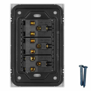 Placa Armada Con 3 Contactos De 1 Modulo Blanco WANERGY Ferreabasto