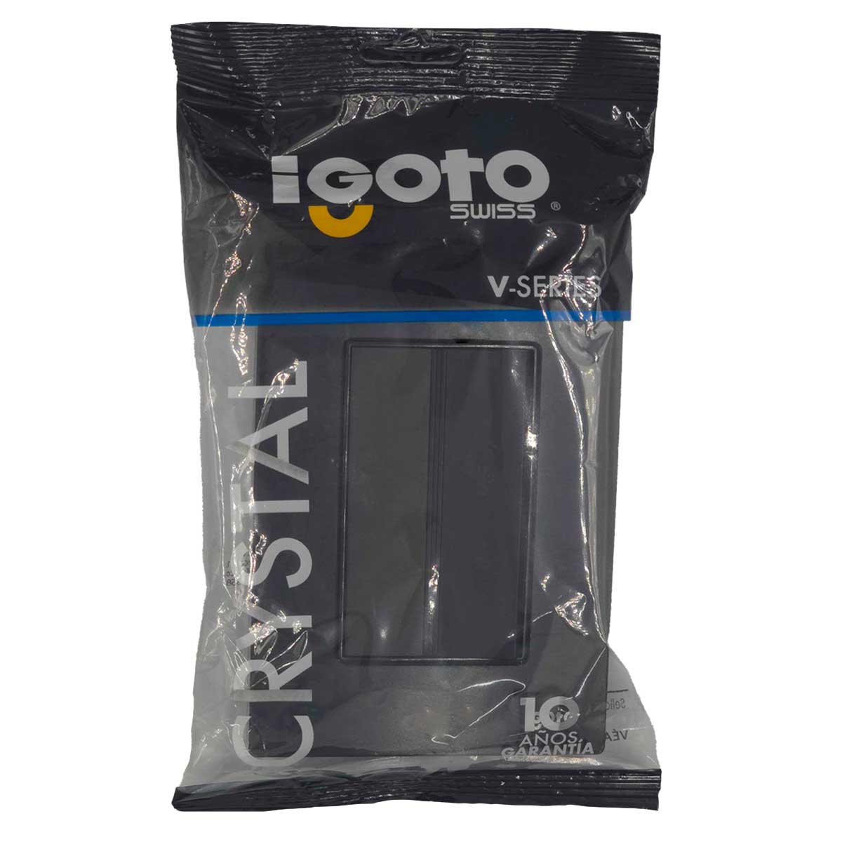 Placa Armada Cristal Con 1 Apagador Sencillo de 3 Modulos Negro Igoto IGOTO Ferreabasto