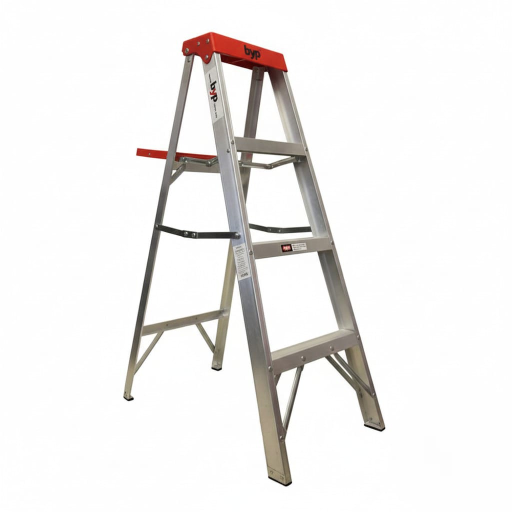 Escalera De Tijera De Aluminio Tipo III, 3 Escalones 1.21M BYP BYP Ferreabasto