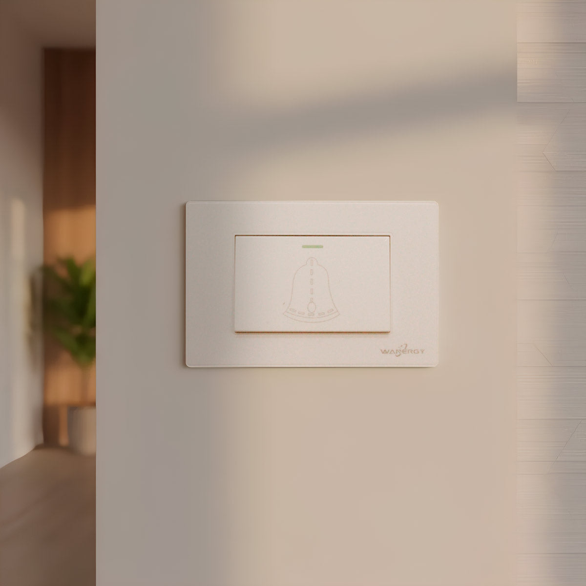 Placa Armada Con Botón Timbre De 3 Módulos Blanco WANERGY Ferreabasto