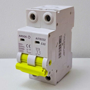 Interruptor Termomagnetico De 2 Polos 32A Riel Din 10kA