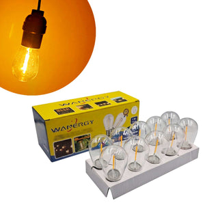 Foco Led Vintage Impermeable 1W Luz Calida Caja Con 10 PZS Wanergy WANERGY Ferreabasto