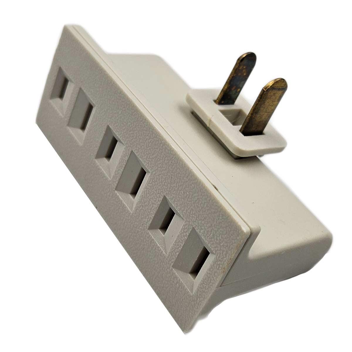 Multicontacto Triple Polarizado Giratorio 127V 15A Blanco