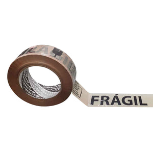 Cinta Empaque Leyenda Fragil Canela Letras Negras 48mm x 150m