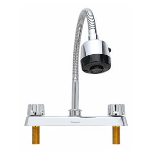 Mezcladora Para Fregadero Grifo Cuello Flexible Cromado
