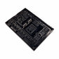 Placa Armada Cristal Con 1 Apagador Escalera Y 1 Contacto De 1.5 Modulos Negro Igoto
