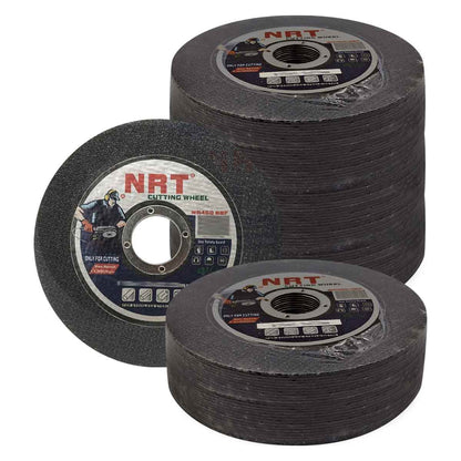 PACK 100 PZS DISCO DE CORTE DE METAL Y ACERO INOXIDABLE 4 1/2” (115MM) X 1.0MM X 7/8” (22MM) NRT
