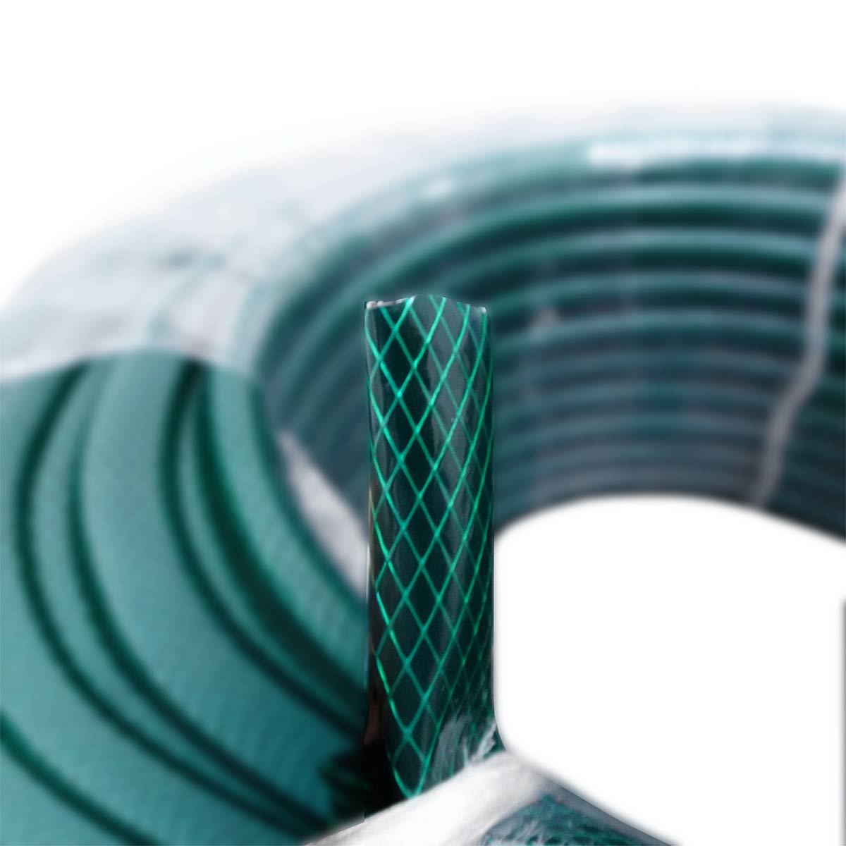 Manguera Para Jardín 1/2 3 Capas Pvc Rollo 100m Tramada Verde