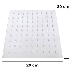 Regadera Cuadrada Anti Sarro 8 Pulgadas Acero Inoxidable Roalflux