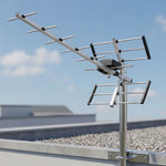 Antena De TV Exterior HD VHF UHF Aerea 14 Elementos