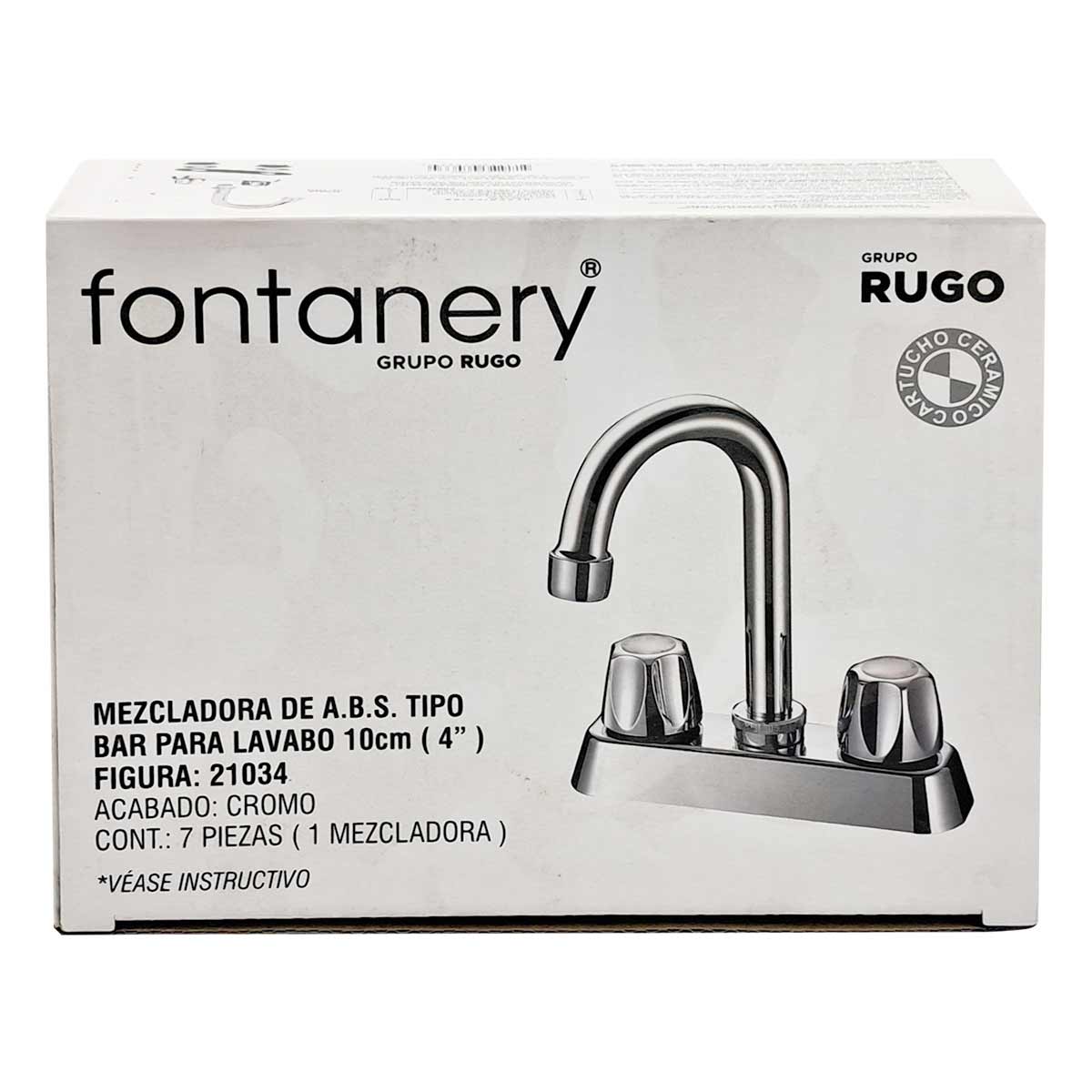 Mezcladora ABS P/Bar Manerales Redondos 4" Cromo Fontanery