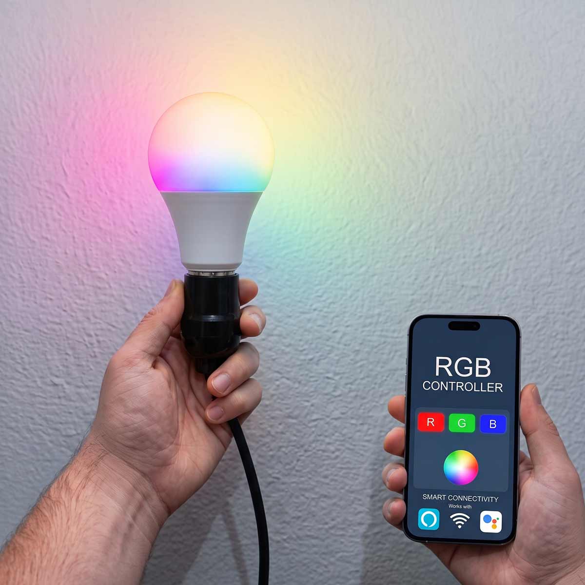 Foco LED Inteligente WIFI RGB 9W Wanergy WANERGY Ferreabasto