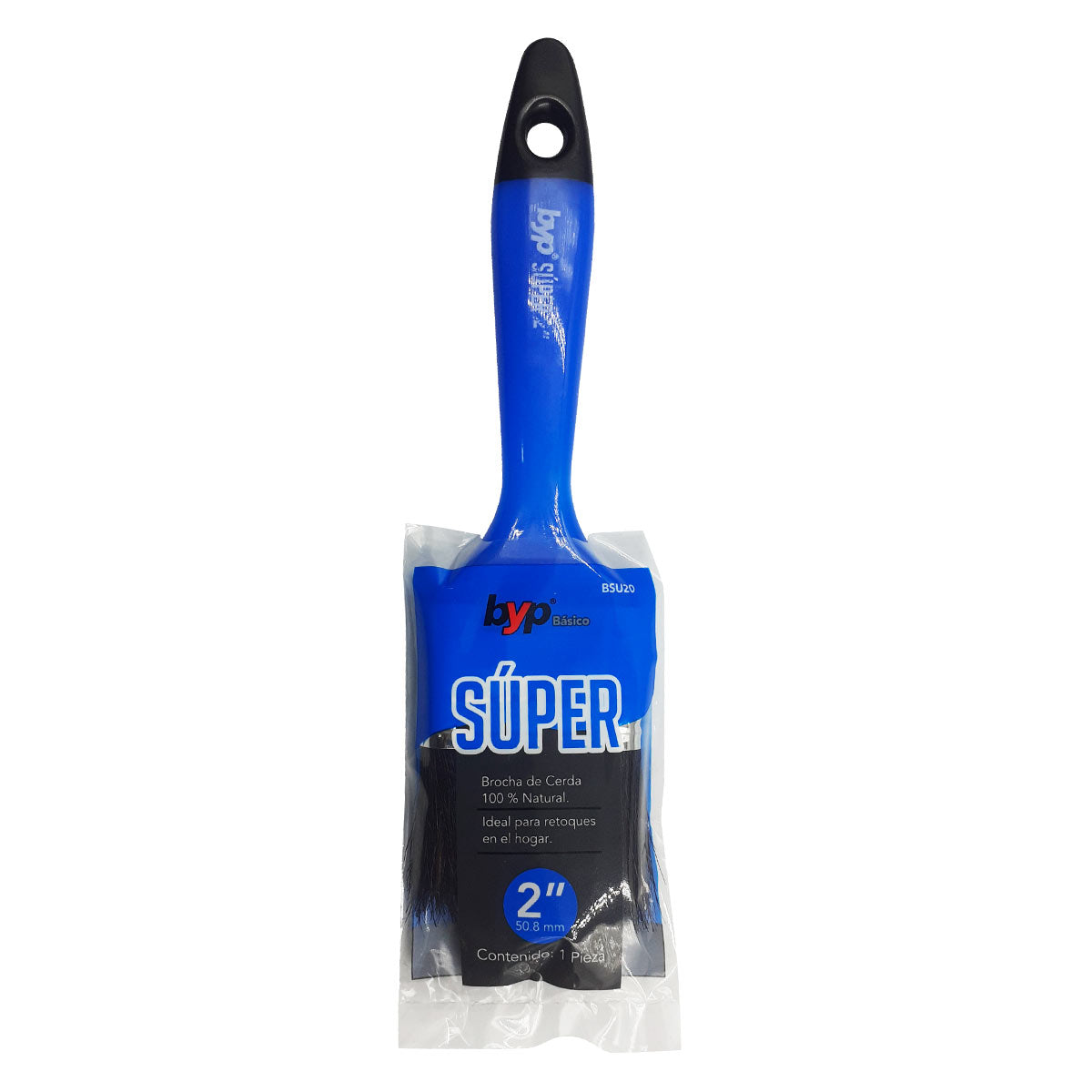 Brocha La Super 2 Pulg Cerda Natural BYP Mango Ligero 12Pz Ferreabasto Ferreabasto
