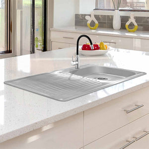 Tarja Sencilla Para Empotrar Con Escurridor Izquierdo 50X100CM Acero Inoxidable Roalflux