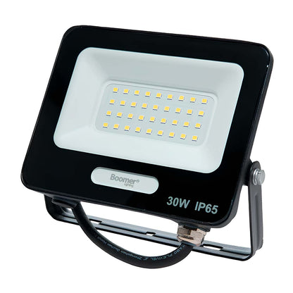 Lampara Reflector Led Exterior 30W 6500K Luz De Dia Negro