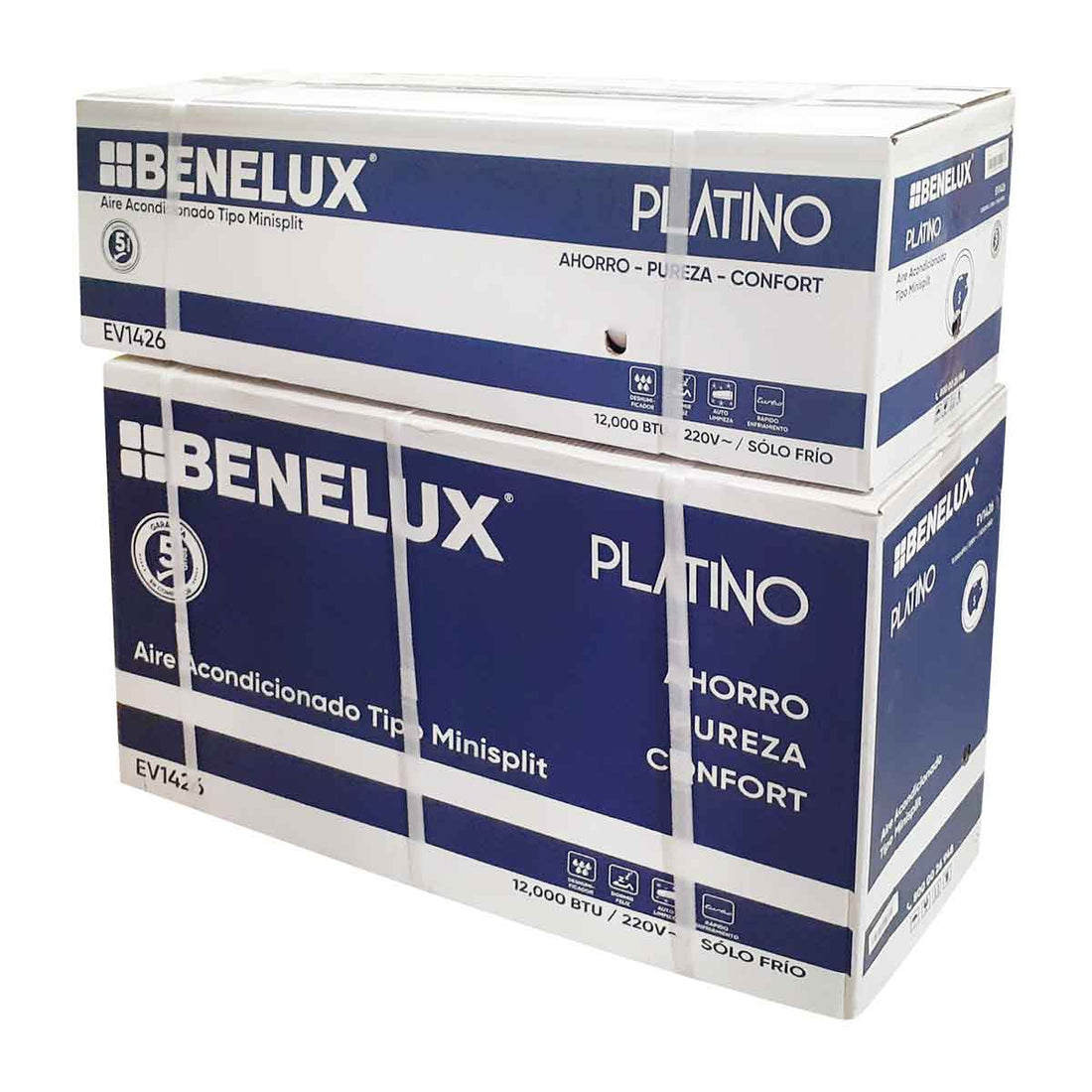 Aire Acondicionado Platino AC Minisplit 12000 BTU 220V Benelux EV1426