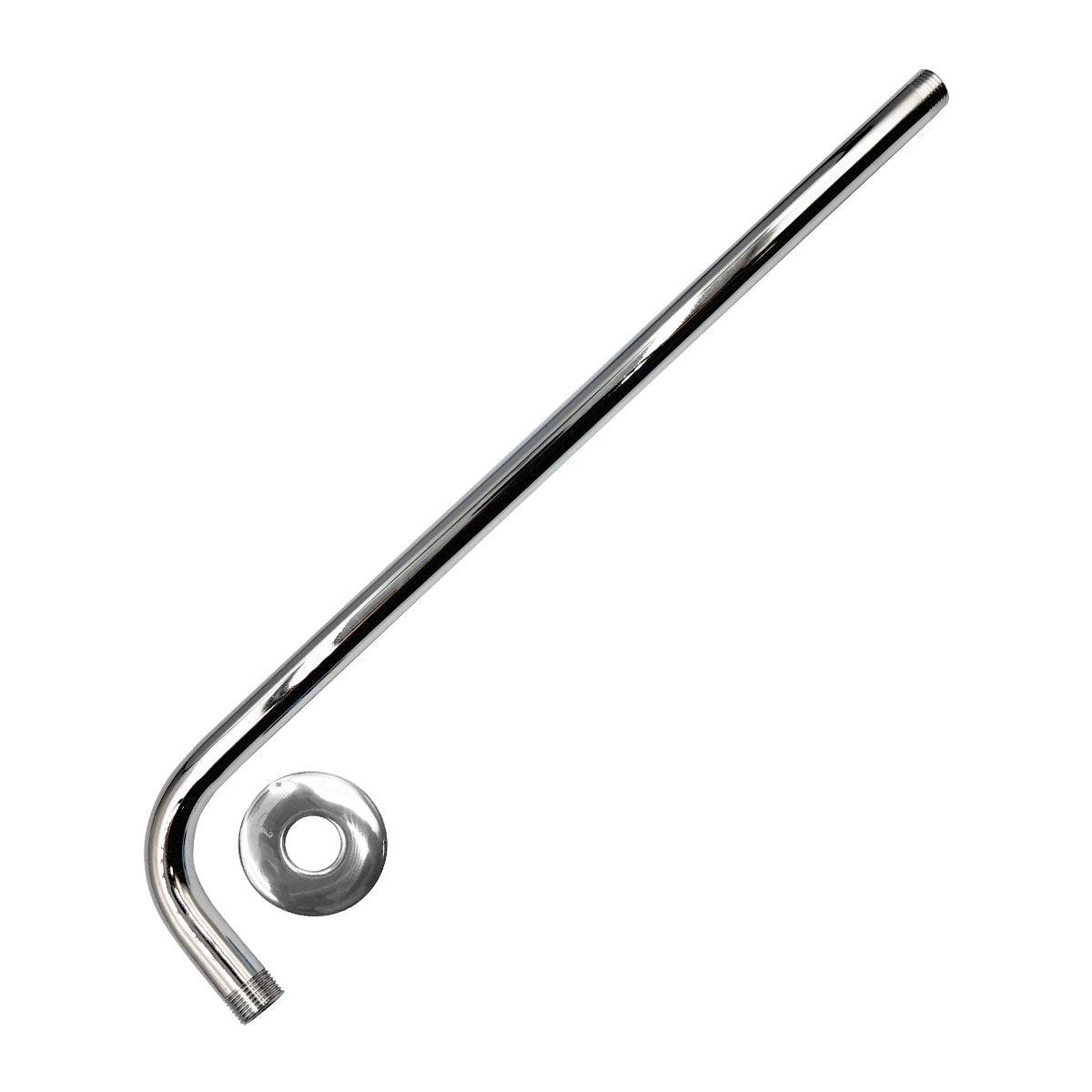 Tubo Para Regadera Brazo Con Curva Acero Inox Cromado 50Cm