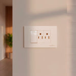 Placa Armada Con 1 Apagador Sencillo y 2 Contactos De 1 Modulo Blanco WANERGY Ferreabasto