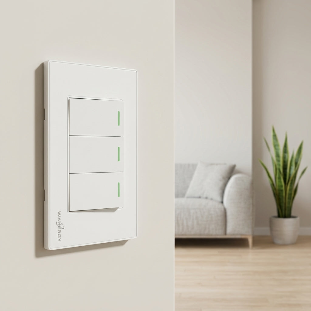 Placa Armada Con 3 Apagadores Sencillos De 1 Modulo Blanco WANERGY Ferreabasto