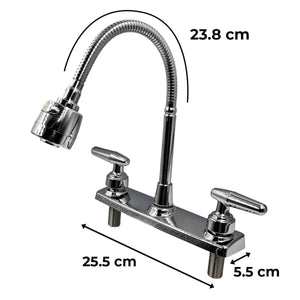 Mezcladora Fregadero 8 Pulgadas Cuello Flexible Acero Inoxidable Roalflux One