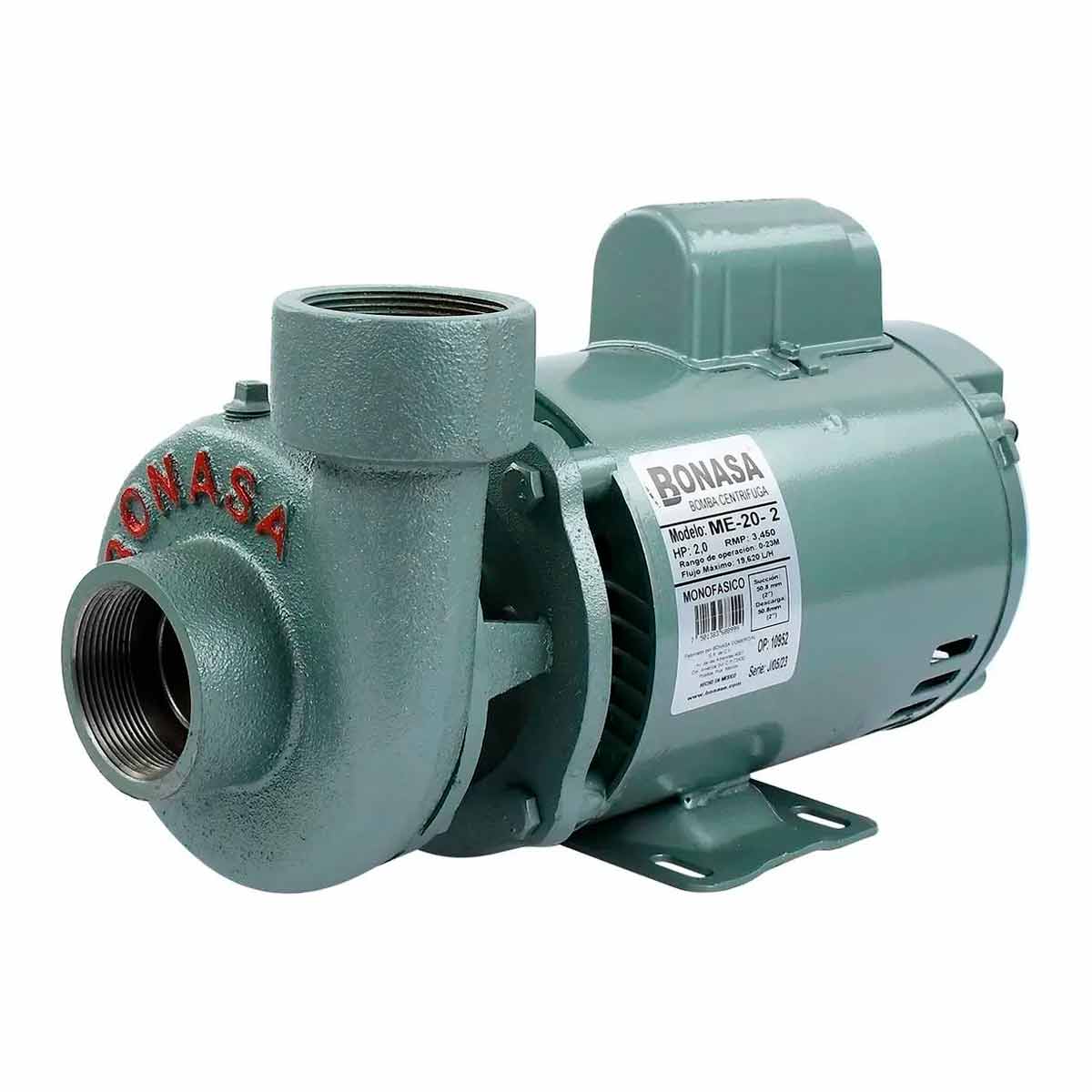 Bomba Para Agua Centrifuga 2 HP 2 X 2 Pulg Monofasica ME20-2