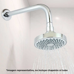 Regadera Redonda De ABS 4 Pulgadas Acabado Cromo Roalflux