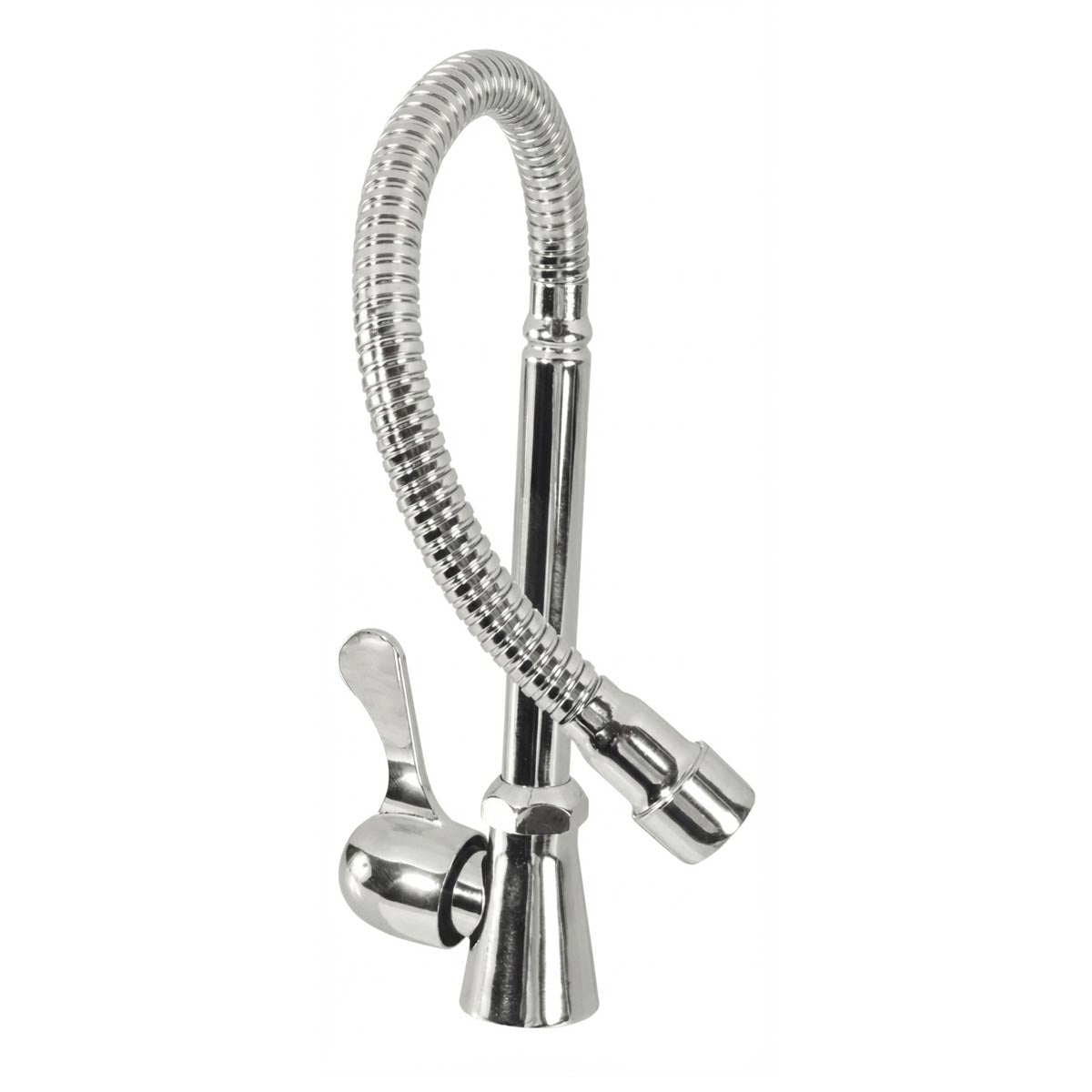 Llave Para Lavabo Fregadero Cuello Flexible Acabado Cromado