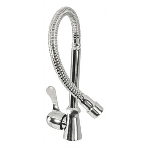 Llave Para Lavabo Fregadero Cuello Flexible Acabado Cromado